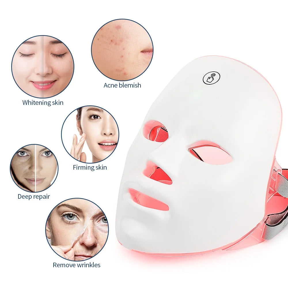 Wireless LED Face Beauty Machine Photon Facial Mask £25.38-£35.99