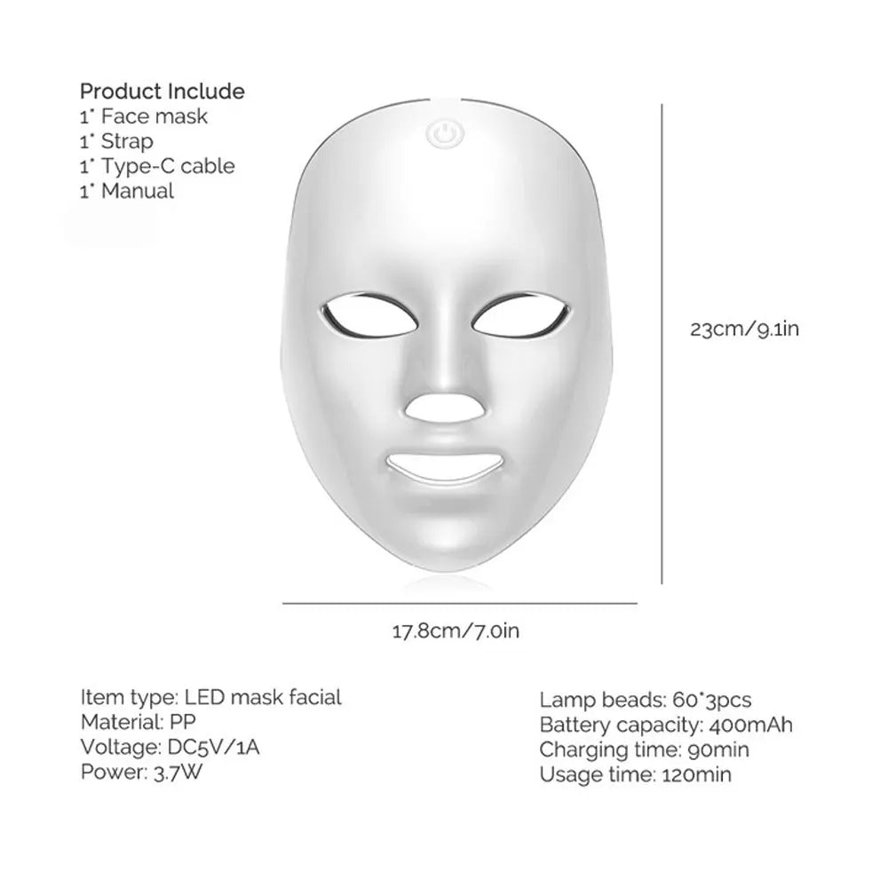 Wireless LED Face Beauty Machine Photon Facial Mask £25.38-£35.99