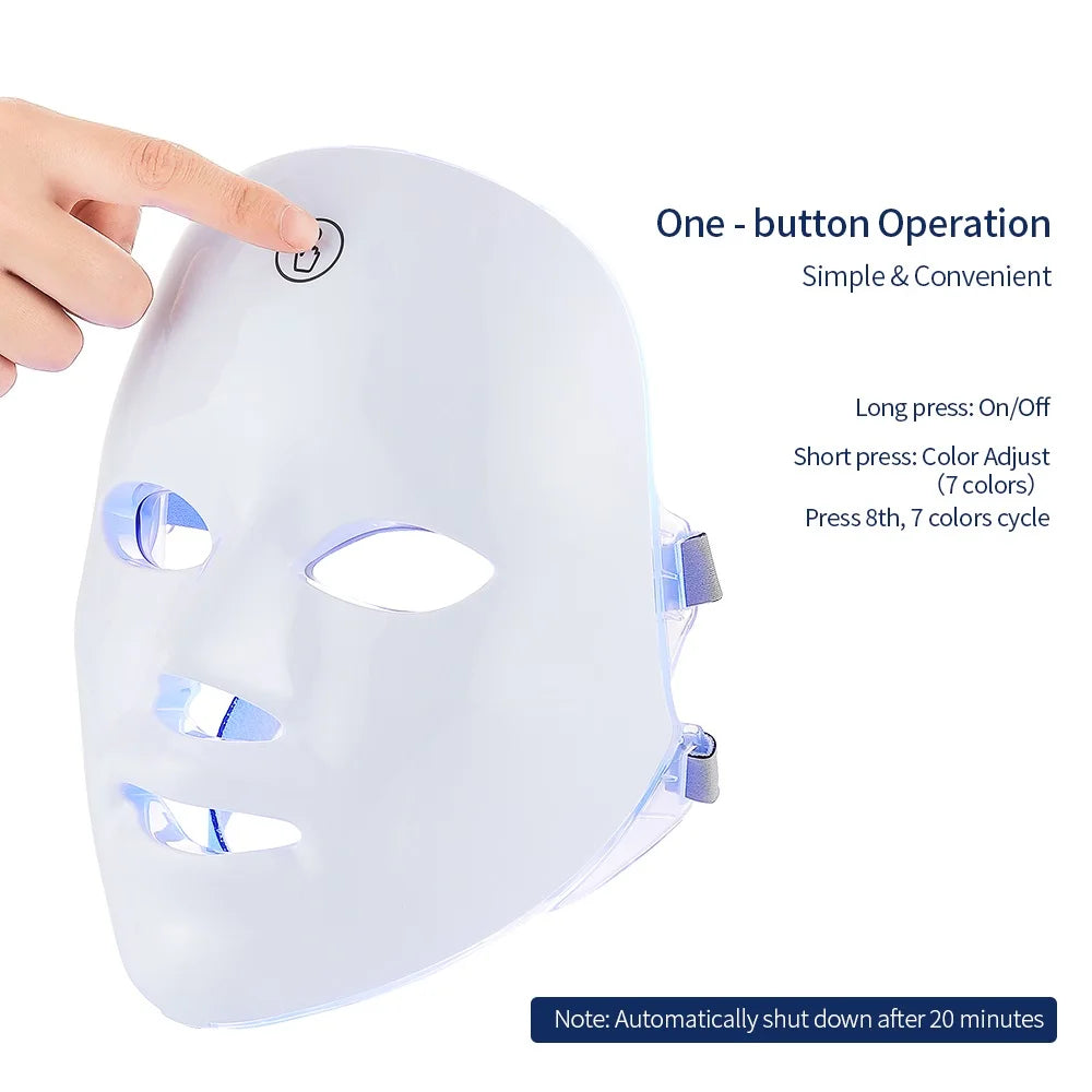 Wireless LED Face Beauty Machine Photon Facial Mask £25.38-£35.99