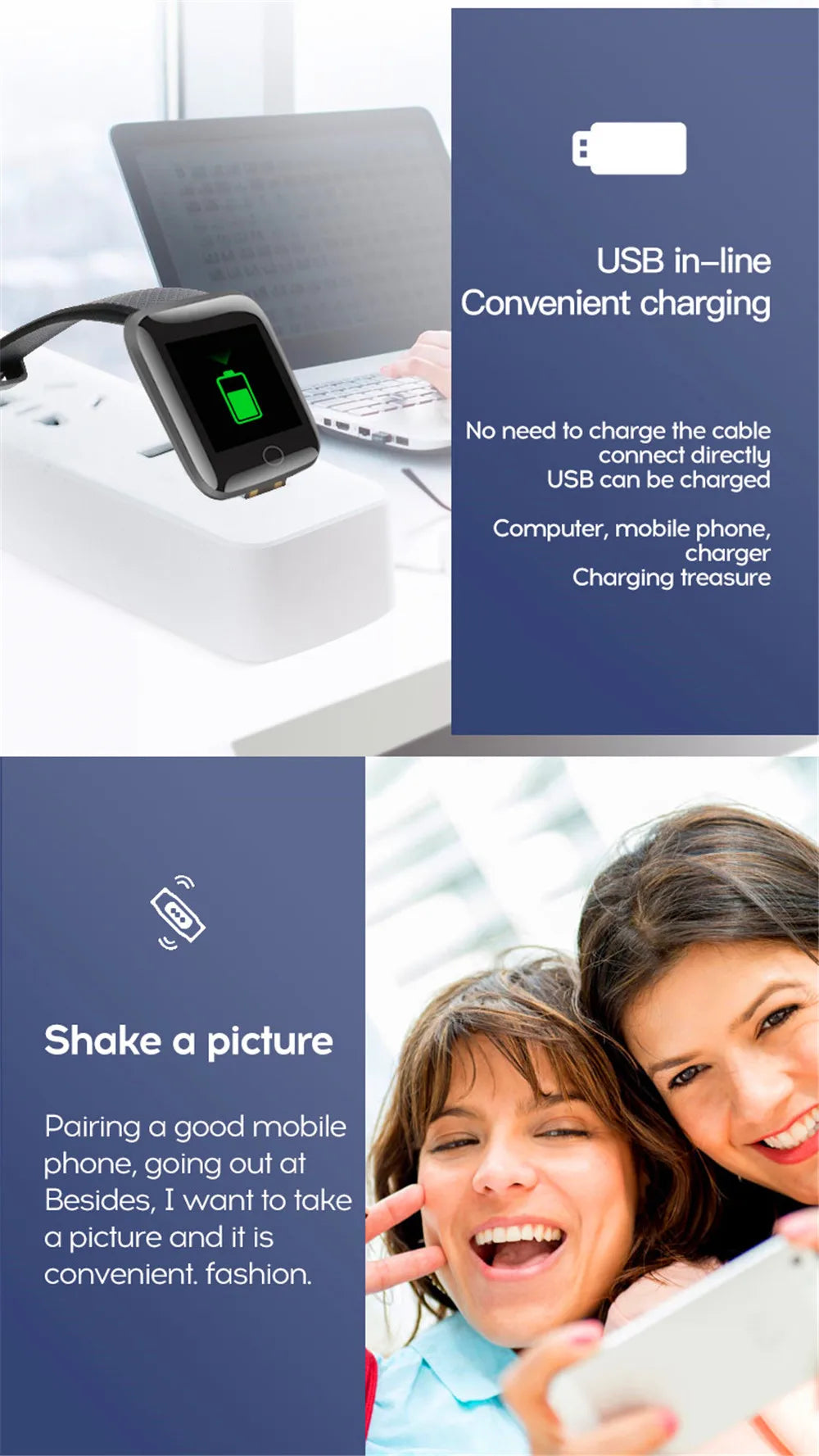 Smartwatch Men Women Wristwatches Smart Watch Message Fitness £22.78-£22.83