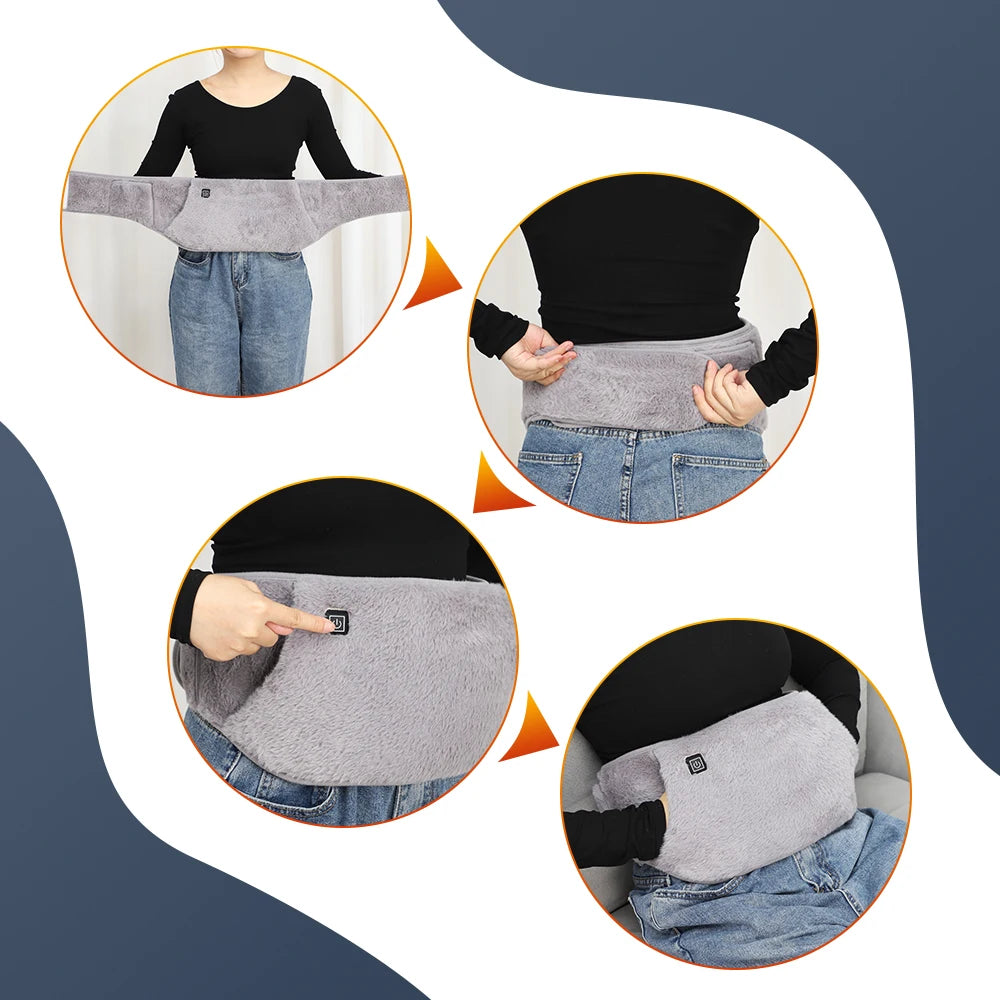 Belt Cold-Proof Hand Waist Warming Pad USB Recharging Abdominal Warmer £18.99