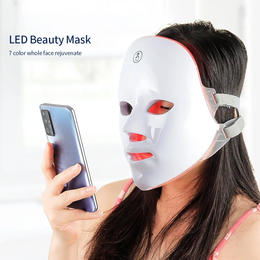 Wireless LED Face Beauty Machine Photon Facial Mask £25.38-£35.99
